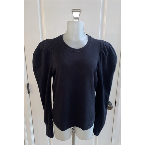 Nation LTD Tops - Nation LTD Puff Long Sleeve Sweatshirt Pullover Womens Size M Black Cotton